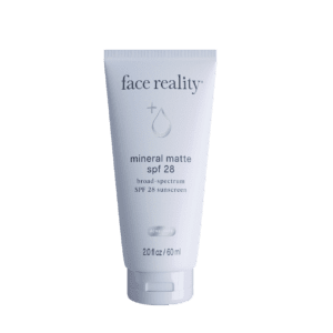 Face Reality mineral matte SPF 28 sunscreen
